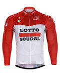 Cycling winter long sleeve jersey - LOTTO 2018 WINTER - red/white