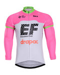 Cycling winter long sleeve jersey - CANNONDALE 2018 WNT - white/pink