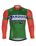 Cycling summer long sleeve jersey - BARDIANI 2018 SUMMER - orange/green