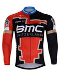 Cycling summer long sleeve jersey - BMC 2018 SUMMER - black/red