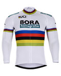 Cycling summer long sleeve jersey - BORA UCI 2018 SUMMER - white/multicolour