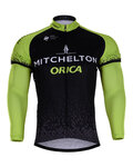 Cycling summer long sleeve jersey - ORICA 2018 SUMMER - green/black