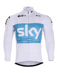 Cycling summer long sleeve jersey - SKY 2018 SUMMER - light blue/white