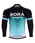 Cycling summer long sleeve jersey - BORA 2018 SUMMER - green/black
