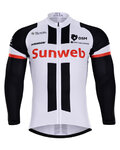 Cycling summer long sleeve jersey - SUNWEB 2018 SUMMER - white/black