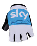 Cycling fingerless gloves - SKY 2018 - white/light blue