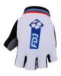 Cycling fingerless gloves - FDJ 2018 - white/blue