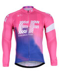BONAVELO Cycling summer long sleeve jersey - EDUCATION F. '19 SMR - blue/pink
