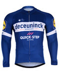 BONAVELO Cycling summer long sleeve jersey - QUICKSTEP 2019 SMR - blue