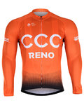 BONAVELO Cycling winter long sleeve jersey - CCC 2019 WINTER - orange/black