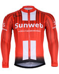 BONAVELO Cycling winter long sleeve jersey - SUNWEB 2019 WINTER - red