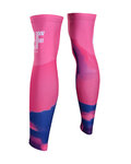 BONAVELO Cycling leg warmers - EDUCATION FIRST 2019 - pink/blue