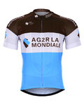 BONAVELO Cycling short sleeve jersey - AG2R 2019 - white/blue/brown
