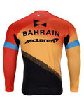 BONAVELO Cycling winter long sleeve jersey - BAHRAIN MCL. '20 WNT - black/red/yellow