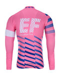 BONAVELO Cycling winter long sleeve jersey - EDUCATION F. '20 WNT - blue/pink