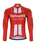 BONAVELO Cycling winter long sleeve jersey - SUNWEB 2020 WINTER - red/white