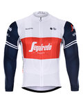BONAVELO Cycling winter long sleeve jersey - TREK 2020 WINTER - white/red/blue
