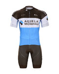 BONAVELO Cycling short sleeve jersey and shorts - AG2R 2020 - white/blue/brown