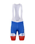 BONAVELO Cycling bib shorts - GROUPAMA FDJ 2020 - red/white/blue
