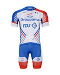 BONAVELO Cycling short sleeve jersey and shorts - GROUPAMA FDJ 2020 - white/red/blue