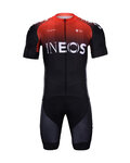BONAVELO Cycling short sleeve jersey and shorts - INEOS 2020 - black/red