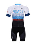 BONAVELO Cycling short sleeve jersey and shorts - SLOVAKIA - white/red/blue/black