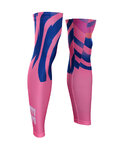BONAVELO Cycling leg warmers - EDUCATION FIRST 2020 - pink/blue