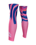 BONAVELO Cycling leg warmers - EDUCATION FIRST 2020 - pink/blue