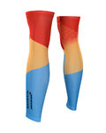 BONAVELO Cycling leg warmers - BAHRAIN MCLAREN 2020 - red/yellow