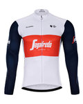 BONAVELO Cycling winter long sleeve jersey - TREK 2021 WINTER - blue/white/red