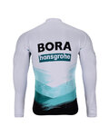 BONAVELO Cycling winter long sleeve jersey - BORA 2021 WINTER - white/green/black