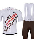 BONAVELO Cycling short sleeve jersey and shorts - AG2R CITROËN 2022  - blue/white/brown
