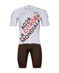 BONAVELO Cycling short sleeve jersey and shorts - AG2R CITROËN 2022  - blue/white/brown