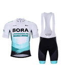 BONAVELO Cycling short sleeve jersey and shorts - BORA 2021 - white/green/black