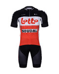 BONAVELO Cycling short sleeve jersey and shorts - LOTTO SOUDAL 2022 - red/white/black