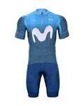 BONAVELO Cycling short sleeve jersey and shorts - MOVISTAR 2021 - white/blue
