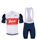 BONAVELO Cycling short sleeve jersey and shorts - TREK 2021 - white/blue/red