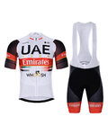 BONAVELO Cycling short sleeve jersey and shorts - UAE 2021 - white/black