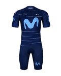 BONAVELO Cycling short sleeve jersey and shorts - MOVISTAR 2022 - blue/white