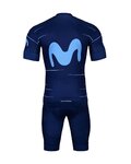 BONAVELO Cycling short sleeve jersey and shorts - MOVISTAR 2022 - blue/white