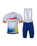 BONAVELO Cycling short sleeve jersey and shorts - TOTAL ENERGIES 2025 - yellow/white/blue