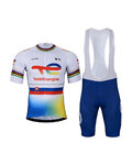 BONAVELO Cycling short sleeve jersey and shorts - TOTAL ENERGIES 2024 - blue/white/yellow