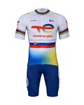 BONAVELO Cycling short sleeve jersey and shorts - TOTAL ENERGIES 2024 - blue/white/yellow