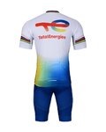 BONAVELO Cycling short sleeve jersey and shorts - TOTAL ENERGIES 2024 - blue/white/yellow