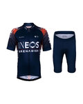 BONAVELO Cycling short sleeve jersey and shorts - INEOS 2022 KIDS - blue/red