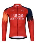 BONAVELO Cycling winter long sleeve jersey - INEOS 2025 WINTER - red/blue