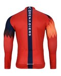BONAVELO Cycling winter long sleeve jersey - INEOS 2025 WINTER - red/blue