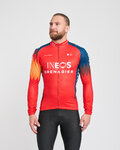 BONAVELO Cycling winter long sleeve jersey - INEOS 2025 WINTER - red/blue