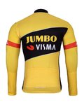 BONAVELO Cycling winter long sleeve jersey - JUMBO-VISMA 2025 WNT - yellow/black
