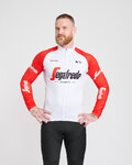 BONAVELO Cycling winter long sleeve jersey - TREK 2024 WINTER - white/red/blue